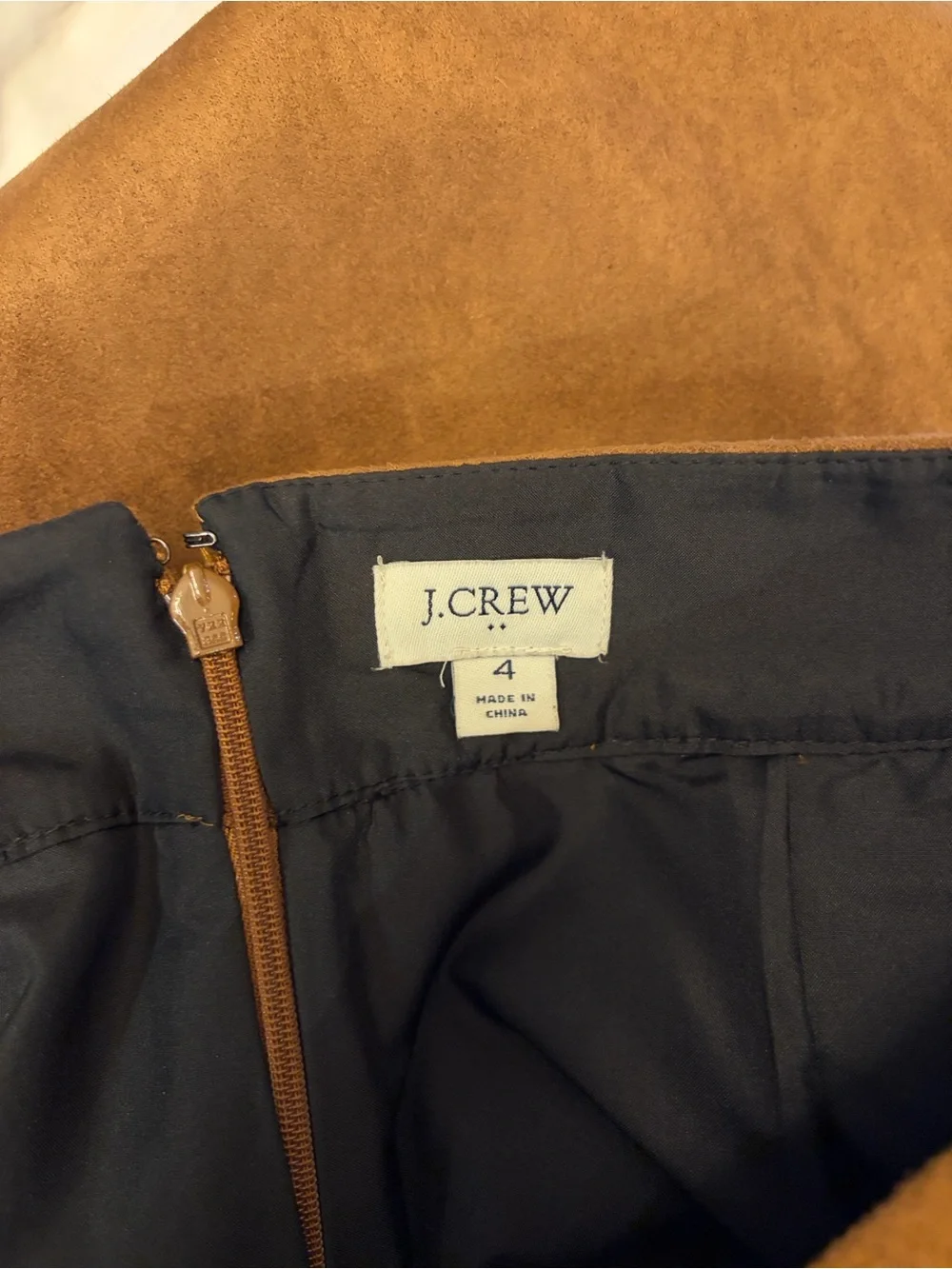 J. Crew Brown Suede Mini Skirt